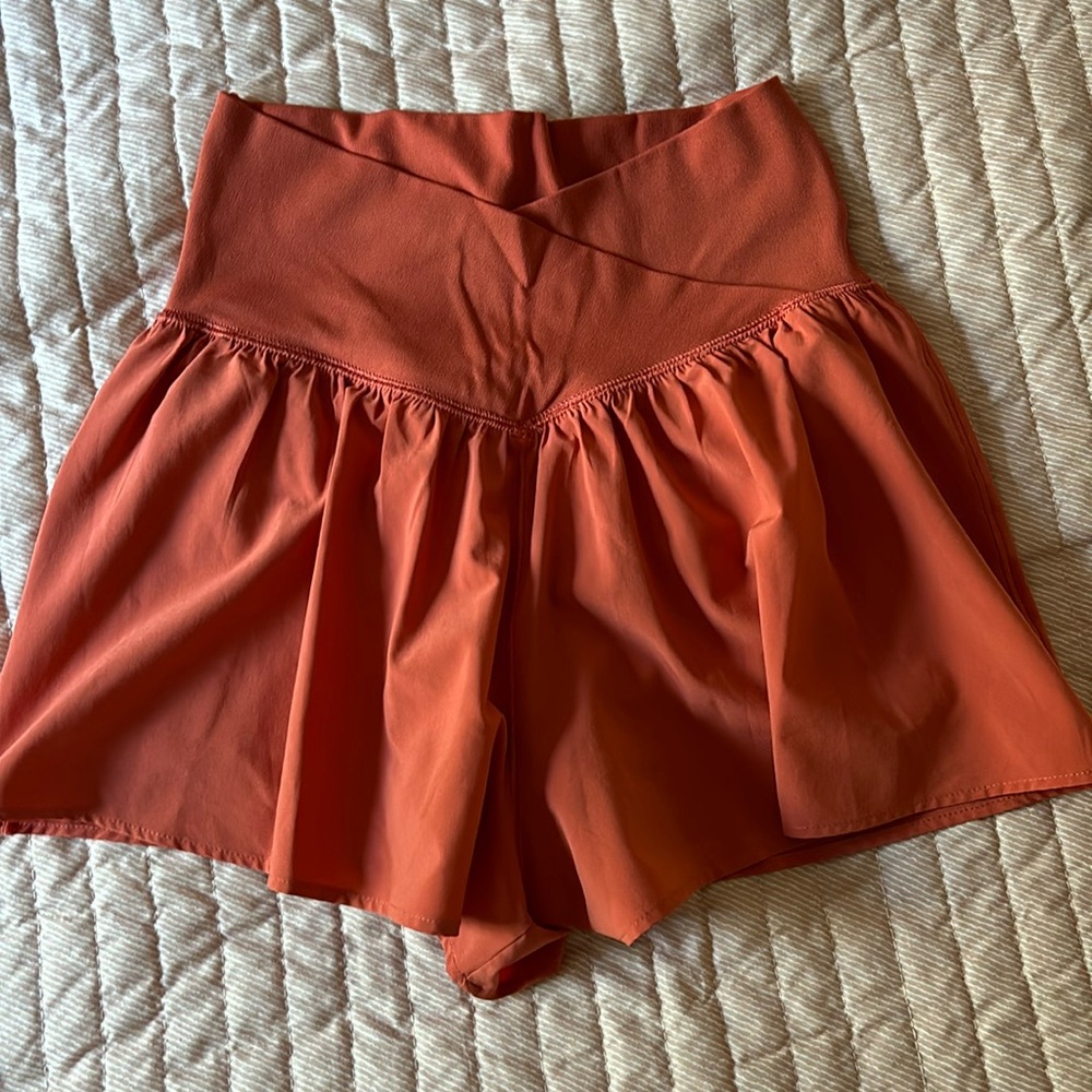 Aerie Offline Coral Flowy Shorts